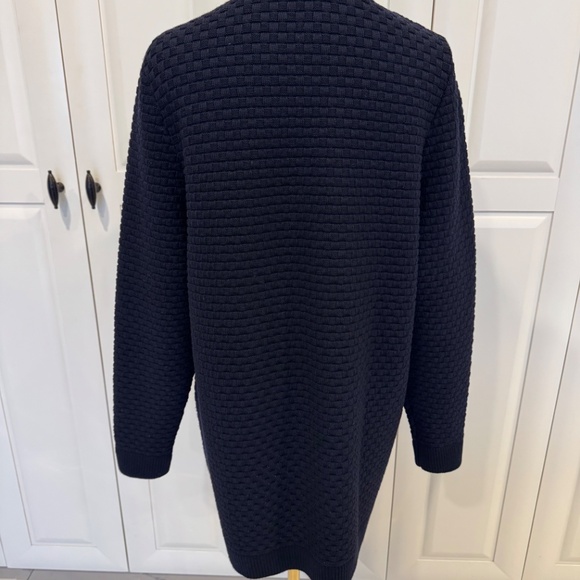 Saint James boiled wool waffle weave full zip cardigan with shawl collar US 12 - Picture 3 of 7